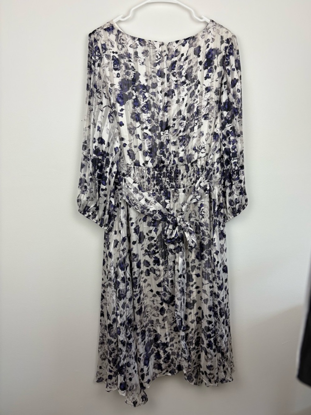 Lane Bryant White & Purple Floral Pleated Midi Dress size 18 from 2020 boho - Picture 12 of 15